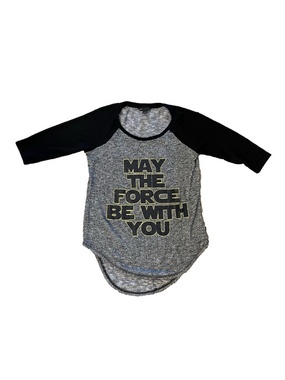 Rock & Republic x Star Wars Raglan Graphic Pullover Top Size Small